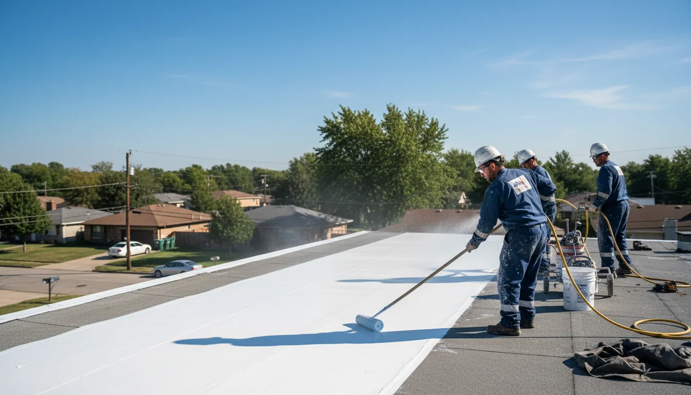Commercial roof coating in Riverdale, MI near me
